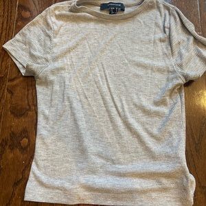 💓2 for $15 💓 Ribbed Grey baby tee